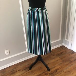 Striped midi skirt